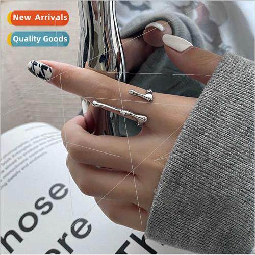 Hundred irregular liquid lava open ring female ins cold wind