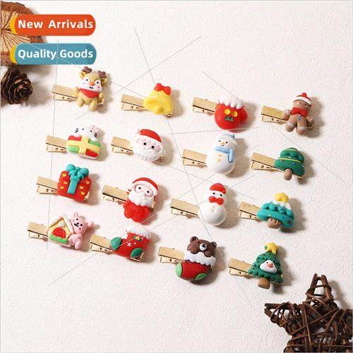 Europe Christmas hair accessories hair clips Cute 3D cartoon