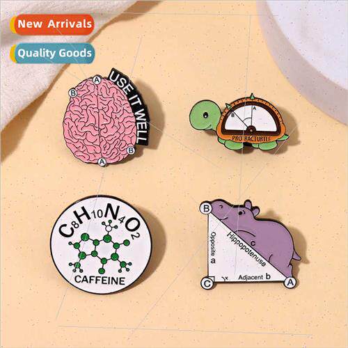Cartoon Creative Discipline Formula Alloy Brooch Cute Crters