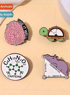 Cartoon Creative Discipline Formula Alloy Brooch Cute Crters