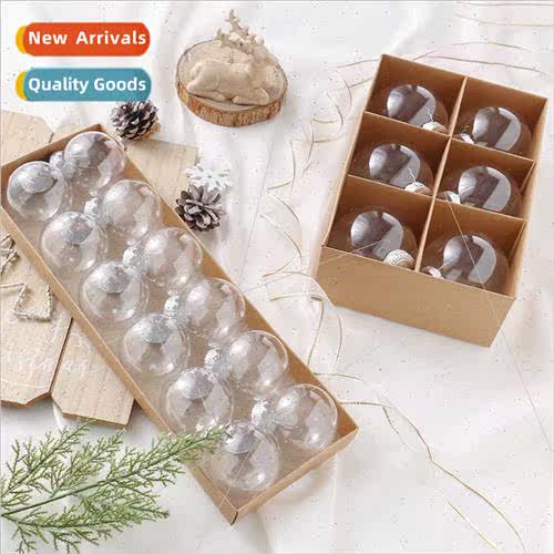 New Christmas decorations 12 PET transparent Christmas ball