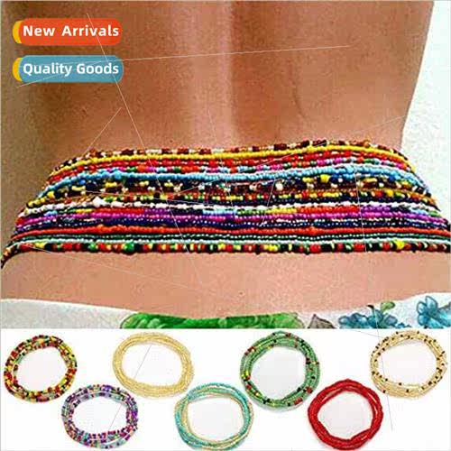 Popular Jewelry Bohemian Colorful Multi-Layers Rice Beads Bo
