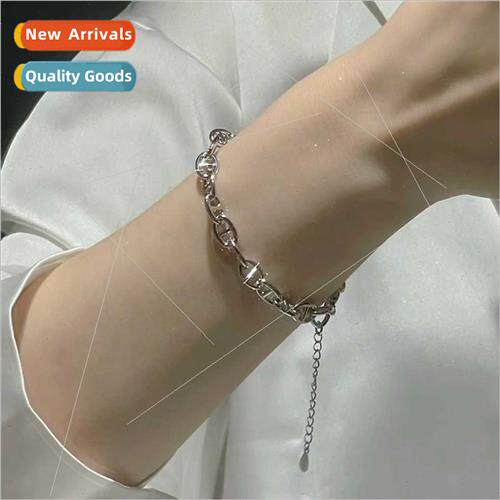 Pig nose bracelet women niche metal ins copper plated hjewel