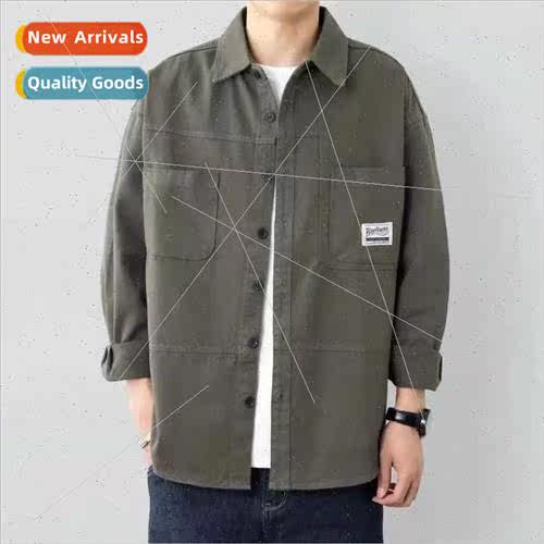 Cotton new work shirt men spring fall  regular jacket shirt