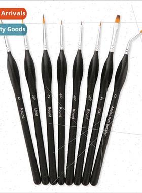 8pcs crochet brushes wh elbow Nylon bristle oil brush Waterc