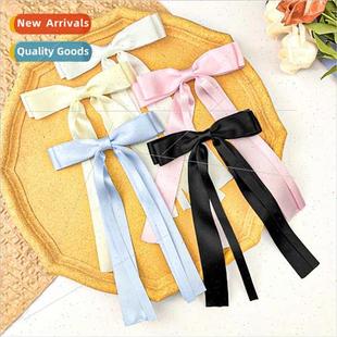 Ballet girls satin bow ribbon hair clips flutter headdress s