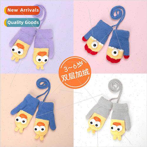 Children gloves 3-6 years old 2022 new cartoon cute knted bo