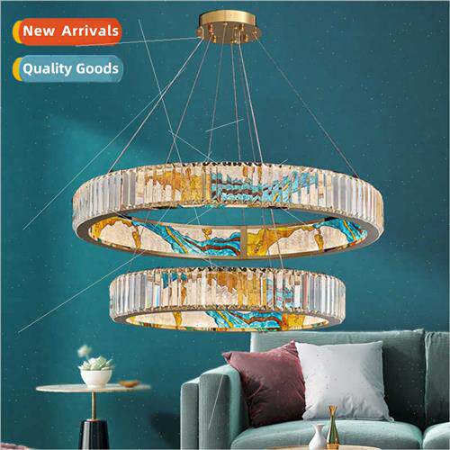 New Chinese chandelier light luxury crystal designer glaze e