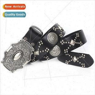 New men belts women riveted belts punk unisex accessories be