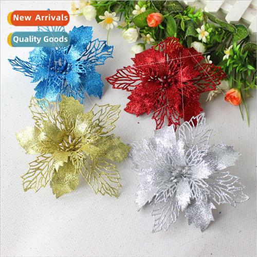 Powdered hollow simulation Christmas flowers Christmas e dec-封面