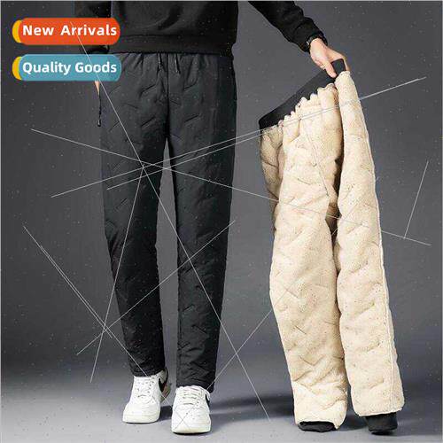 Lambswool cotton pants padded thickened casual hundred winte