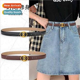 Genuine leather women belts summer decorative dress waist pa