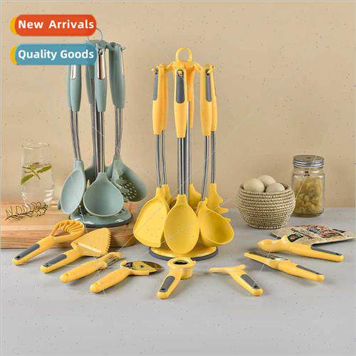 15PCS Stainless Steel licone Handle Kchenware Set Storage Ho