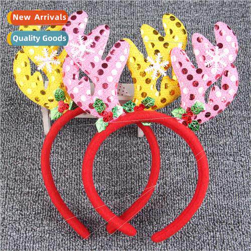 Christmas headbSanta Claus snowman elk antler headbuttons ad