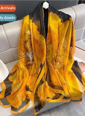 2023 Korean  silk scarf women fashion Yangqi spring Autumn Y