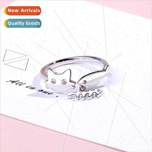 Creative Cat Fish Women Creative Tassel Moe Cat Fish Bone wh