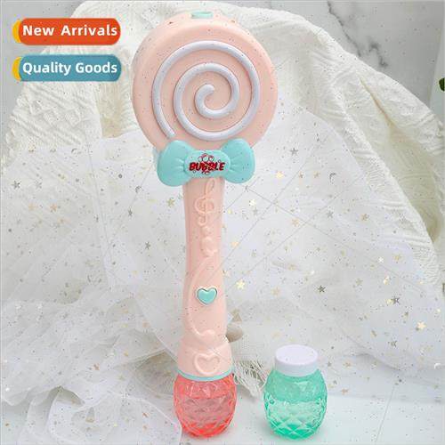 Children lollipop bubble machine Automatic handheld bubble w