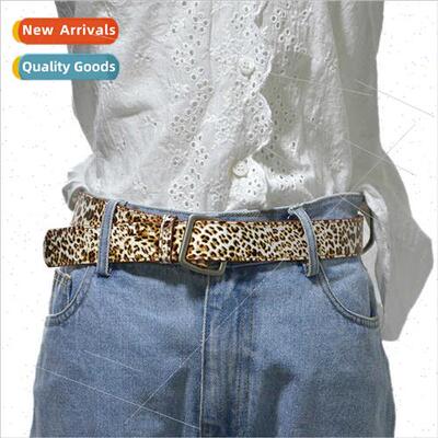 Women thin belt versatile no holes decoration imation leathe