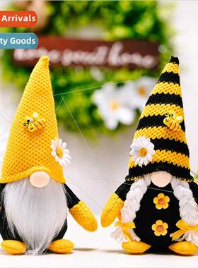 New Bee Day Knted Daisy Rudolph Doll Harvest  Ornament Facel