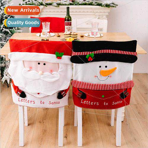 Christmas home decorations dining chair cover cover cartoon