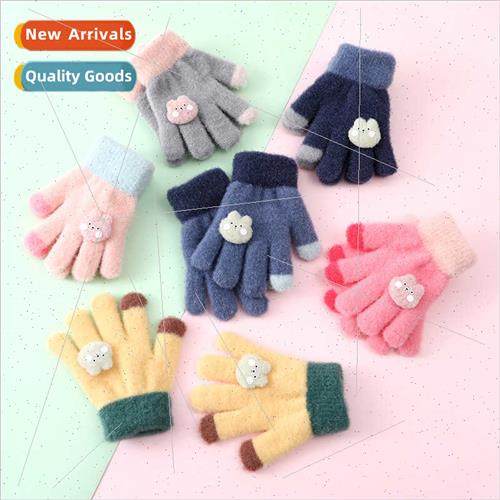 Cartoon three-dimensional bear children gloves autumn winter