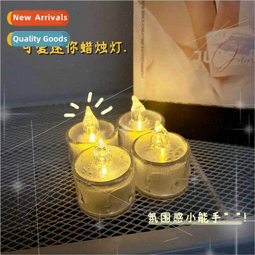 Ins wind mini simulation candle lamp warm light creative bed