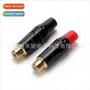 black electrophoresis RCA Copper plug plated female gold