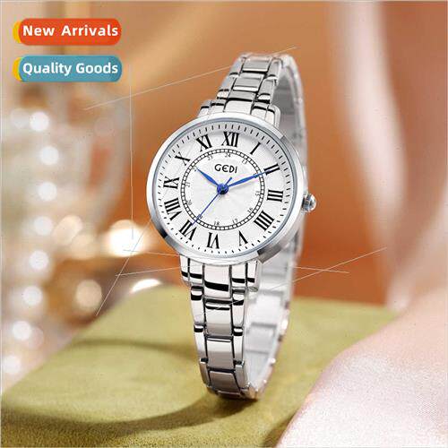 Genuine retro quartz watch women niche waterproof alloy ladi
