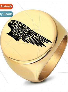 stainless steel Wings dom Tanium Steel Vintage Round Trend R