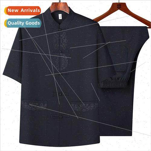 Chinese retro Tang su Tang su men middle-aged elderly summer