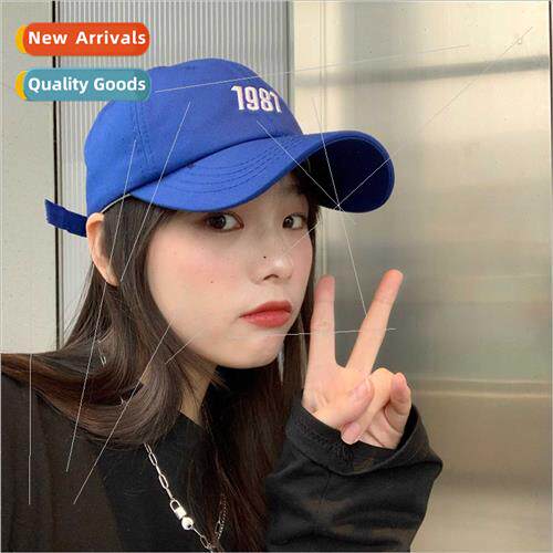 Korean  solid color simple embroidery casual baseball cap fe
