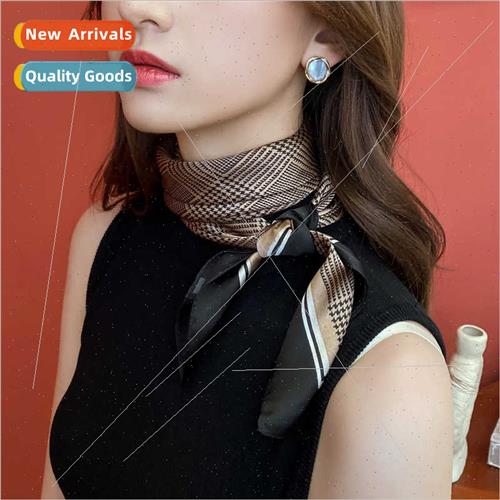 Retro bird-eye small square scarf ladies thin silk scarf spr