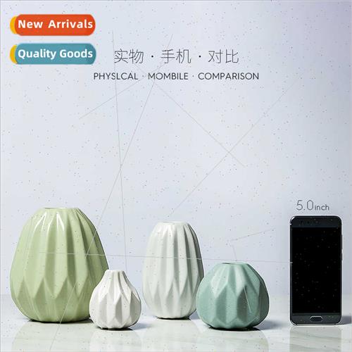 Modern ceramic origami vase simple home dining room living r