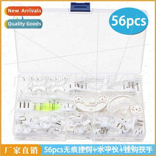 Wall Decor Nail Accessories 56pcs Whe Plastic Nailless Hooks