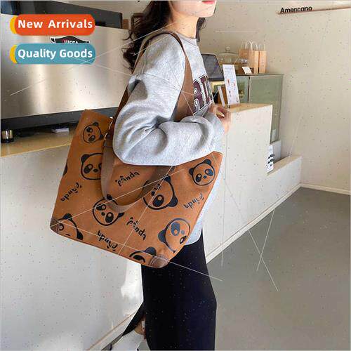 Tote bag female new small panda fashion printing hand carry