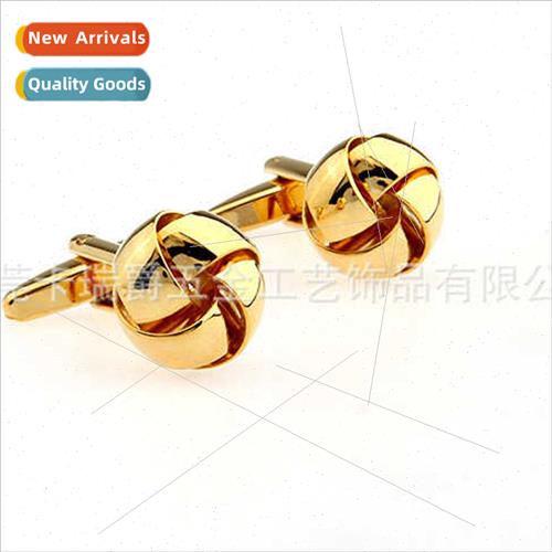 Golden twist cufflinks cufflinks men women French shirt cuff