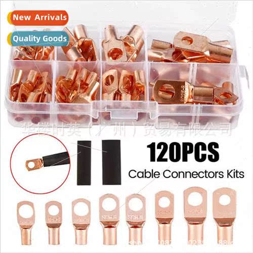 120PCS Boxed Copper Tinned Peephole Terminals SC6-SC25 Conne