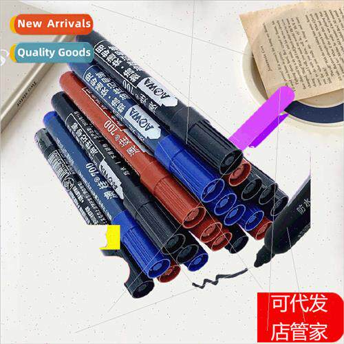 Marker pen quick-drying marker oil-based large-head pen blac