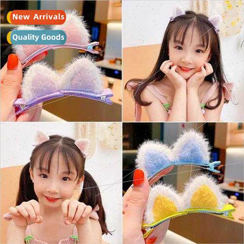 Children cat ears hair clip cartoon Korean ltle girl girl cu