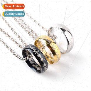 Europe Film Television Lord Rings Ring Necklace Zinc alloy c