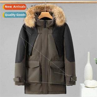 men work high winter cotton collar mountain fur Ski raccoon