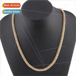 Europe 18K Gold Necklace Korea Exquise Diamond Encrusted Cop