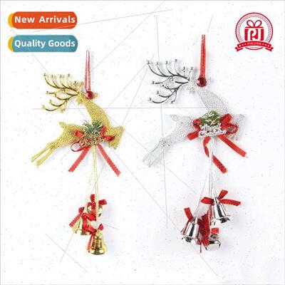 Cute deer bells string pendant Christmas decoration supplies