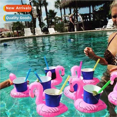 Inflatable Flamingo Cup Holder Flamingo Float Swimming Pool