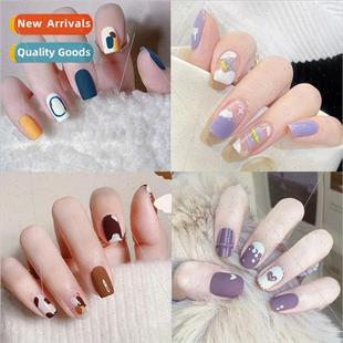 Square Design Fake Nails False Tips Art Nail Set 24PCS