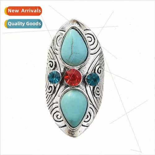 Europe Fashion Vintage Turquoise Ring Adjustable Ring
