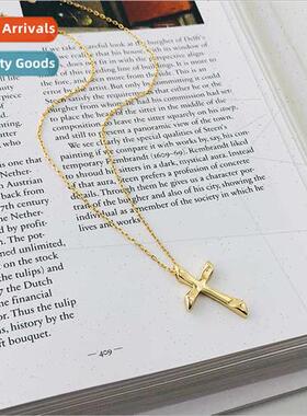 Fashion s925 silver cross necklace women short collarbone ch