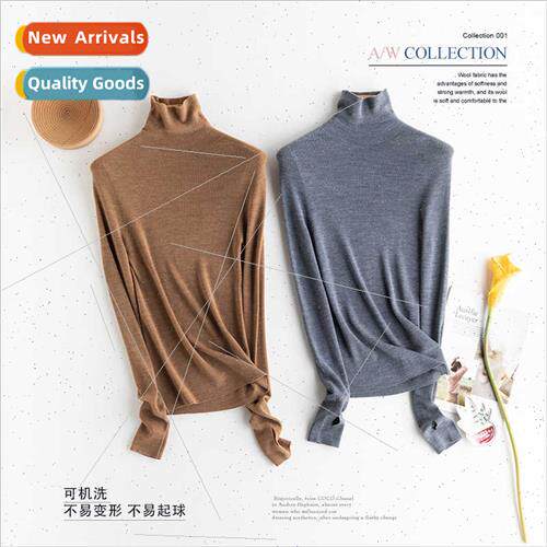 Autumn winter  Australian wool extended collar merino wool s