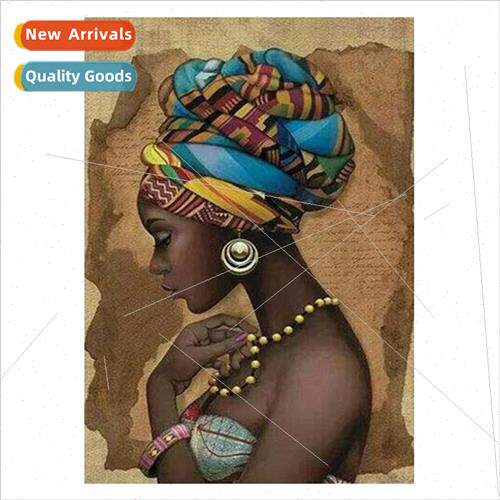 Diamond painting new full diamond African woman sticker pain