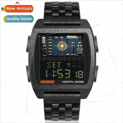 Outdoor waterproof electronic watch luminous alarm clock cou